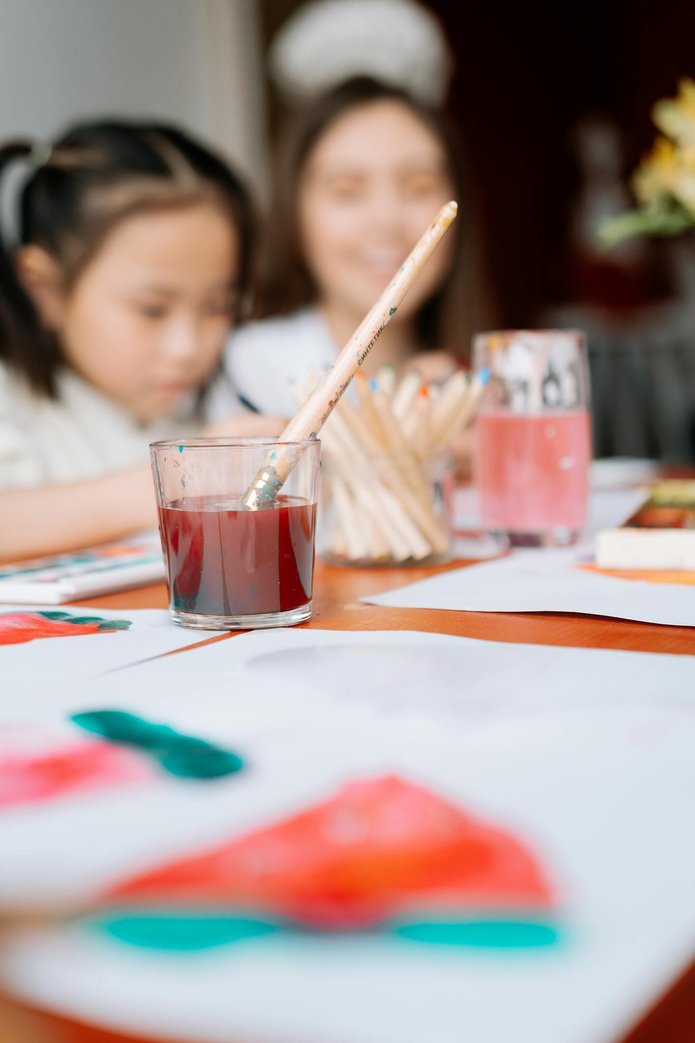 kids enjoy a creative painting session focusing on watercolor techniques in a lively art workshop. 7898453 chitra bina